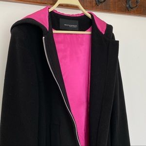 Wool-Blend Coat with Hood